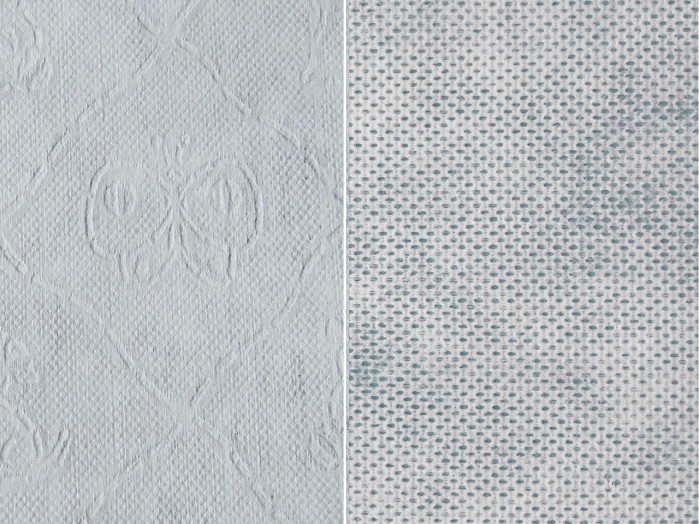 Structured and perforated wet-laid and spunlaced nonwoven. © Trützschler Nonwovens